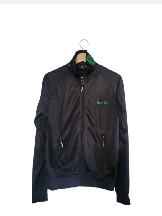 Bench Other - BENCH Zip-Up Jacket with Green Logo Accents Size Mens M Athleisure Lightweight